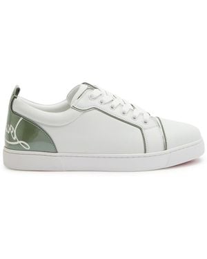 Christian Louboutin Fun Louise Junior Panelled Leather Trainers - White
