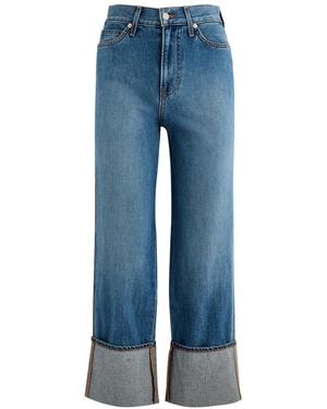 Veronica Beard Dylan Cropped Straight-Leg Jeans - Blue