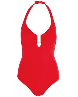Melissa Odabash Tampa Halterneck Swimsuit - Red