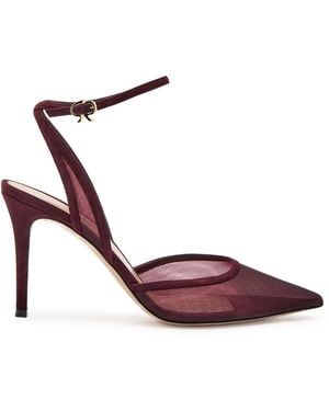 Gianvito Rossi Dorotea 85 Mesh Pumps - Pink