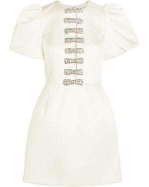 Rebecca Vallance Blaise Crystal-Embellished Satin-Twill Mini Dress - White