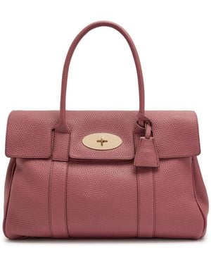 Mulberry Bayswater Heavy Grain Leather Shoulder Bag - Purple