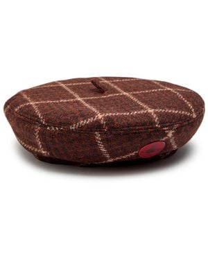 Vivienne Westwood Checked Wool Beret - Brown
