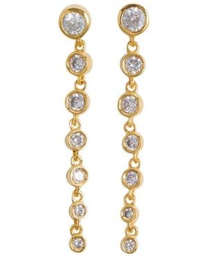 Daphine Cleo 18Kt-Plated Drop Earrings - White