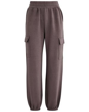 Varley The Cargo Pant Stretch-Jersey Sweatpants - Brown