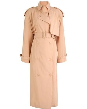 Stella McCartney Washed Silk Trench Coat - Natural