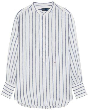 Polo Ralph Lauren Striped Linen Shirt - White