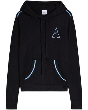 AN-Y1 H Vita Fine-Knit Hooded Cashmere Jumper - Black