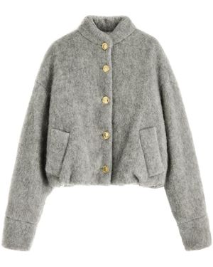 DARKPARK Bobbie Wool-Blend Bomber Jacket - Grey