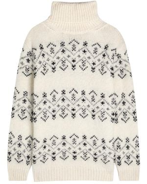 Moncler Fair Isle Alpaca-Blend Jumper - Grey