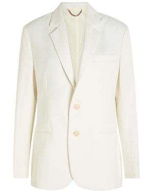 Victoria Beckham Tailored Twill Blazer - Natural