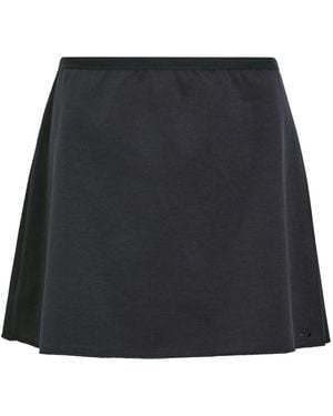 Spense Court Piqué Ponte Mini Tennis Skirt - Black