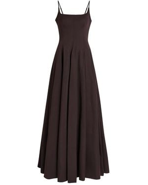 STAUD Joy Cotton-Blend Maxi Dress - Purple