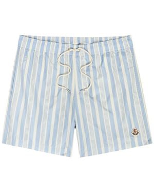 Moncler Striped Nylon Swim Shorts - Blue