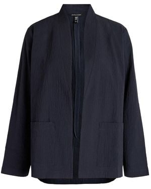 Eileen Fisher Seersucker Jacket - Blue