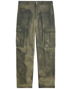 Cole Buxton Washed Straight-Leg Cargo Pants - Green