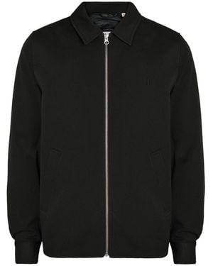 Les Deux Coach Logo-Embroidered Twill Jacket - Black