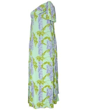 BERNADETTE Gala Floral-Print One-Shoulder Maxi Dress - Green