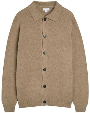Sunspel Wool Cardigan - Brown