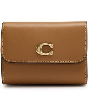 COACH Logo Leather Wallet - Brown
