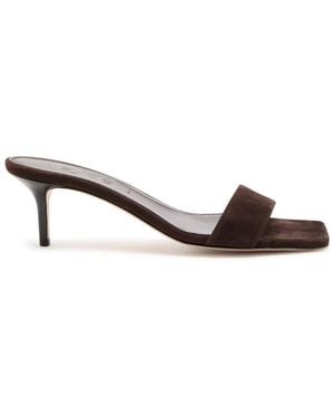 Aeyde Ilvy 55 Suede Mules - Brown
