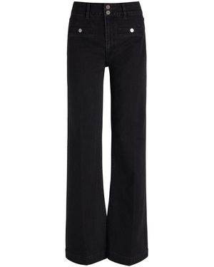 PAIGE Leenah Slim Wide-Leg Jeans - Black