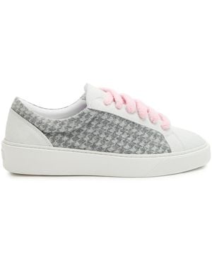 NUMERIS Signet Candy Floss Suede Sneakers - White