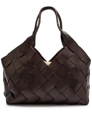 Dragon Diffusion Castello Large Woven Leather Tote Bag - Black