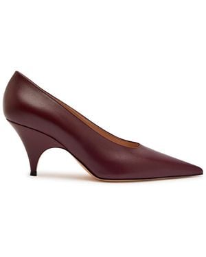 Gianvito Rossi Sofia 75 Leather Pumps - Brown