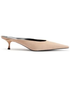 Victoria Beckham 45 Suede Mules - White