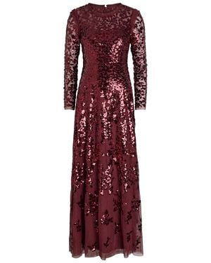 Needle & Thread Rosanna Sequin-Embellished Tulle Gown - Red