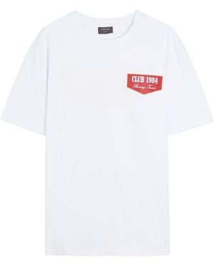 Club 1984 Racing Printed Cotton T-Shirt - White