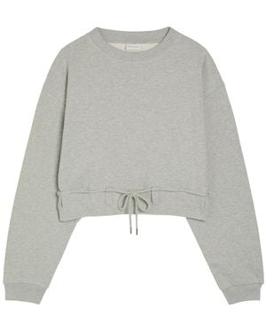 Dries Van Noten Hasterfiela Drawstring Cotton Sweatshirt - Grey