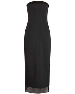Voranida Tylyn Strapless Cotton-Poplin Midi Dress - Black