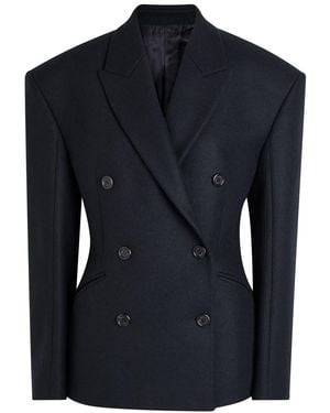ARMARIUM Natalie Structured Wool-Blend Jacket - Blue