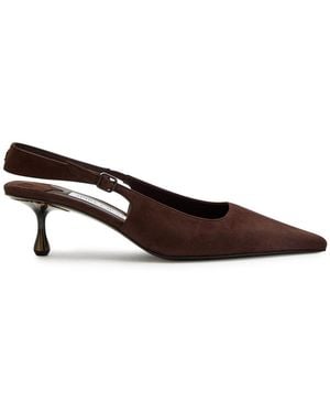 Jimmy Choo Amel 50 Suede Slingback Court Shoes - Brown