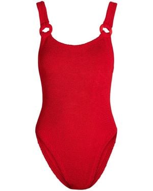 Hunza G Domino Crinkle Swimsuit - Red