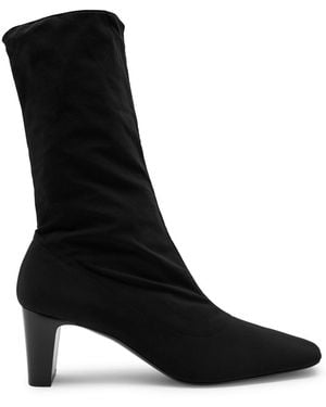 The Row Felice Stretch-Neoprene Boots - Black