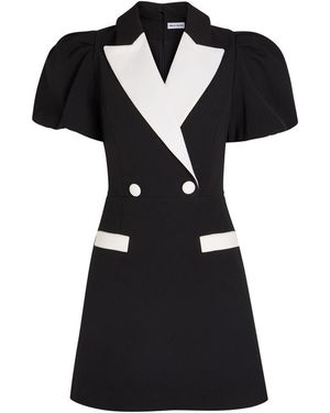 Rebecca Vallance Emma Contrasting Crepe Mini Dress - Black
