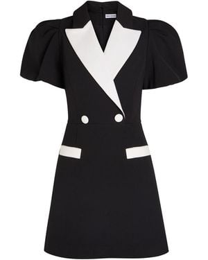 Rebecca Vallance Emma Contrasting Crepe Mini Dress - Black