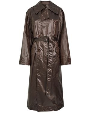 Lemaire Belted Coated Cotton-Blend Trench Coat - Brown