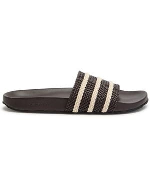 adidas X Wales Bonner Adilette Leather Sliders - White
