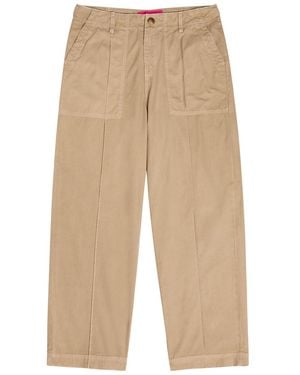 The Elder Statesman Surprise & Delight Embroidered Cotton-Poplin Trousers - Natural
