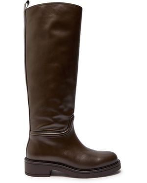 Stuart Weitzman Celia Leather Knee-High Boots - Brown