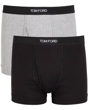 Tom Ford Stretch-Cotton Boxer Briefs - Black