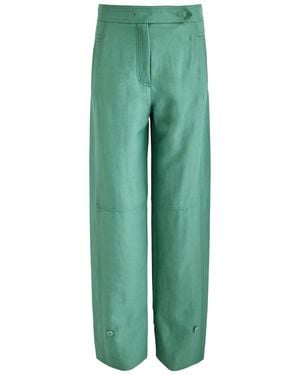 Dorothee Schumacher Summer Cruise Tapered Woven Trousers - Green