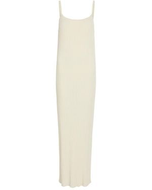 Giuliva Heritage Lizzie Ribbed-Knit Maxi Dress - White