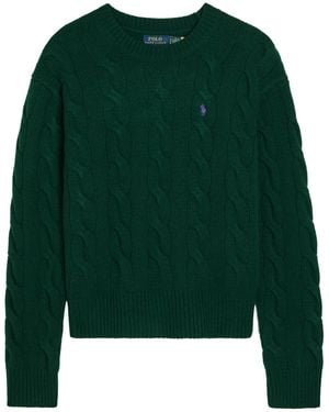 Polo Ralph Lauren Cable-Knit Wool And Cashmere-Blend Sweater - Green