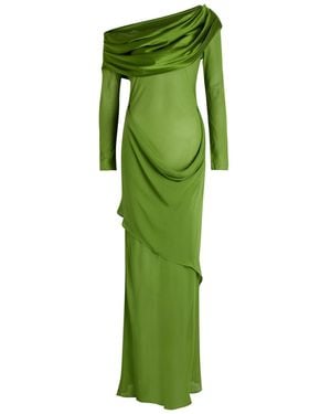 Christopher Esber Draped Silk-Chiffon Gown - Green