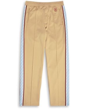 Drole de Monsieur Le Pantalon Survetement Satin-Jersey Track Trousers - Natural